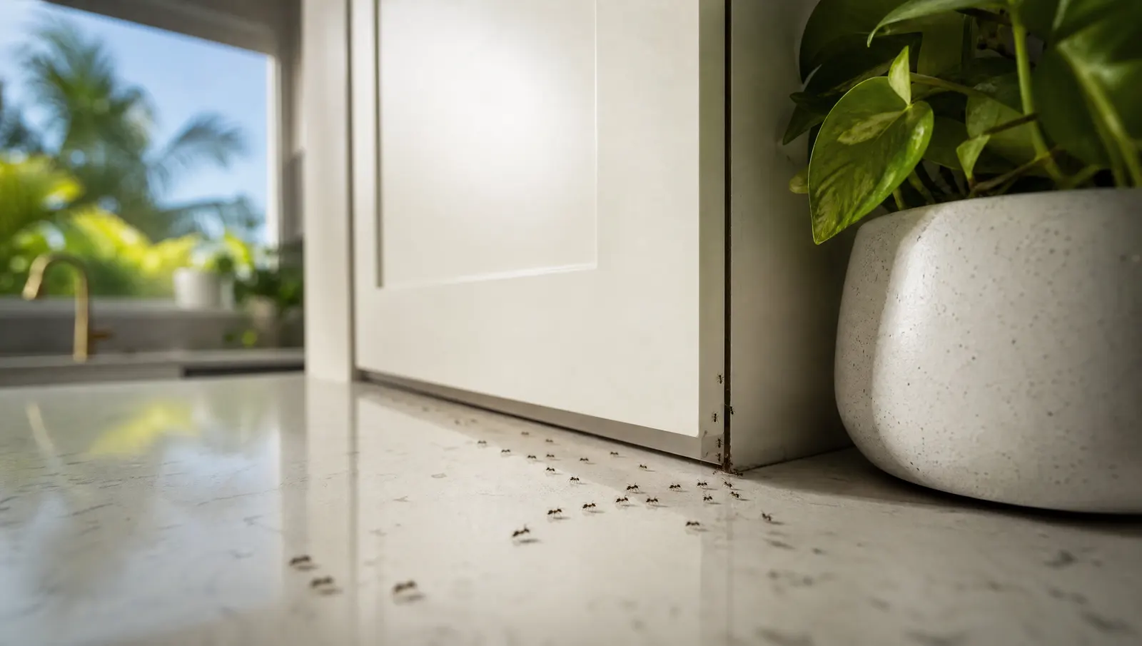 Ants All Over Your Kitchen Counter? Here’s Where They’re Coming From editorial photograph in a South Florida home or yard