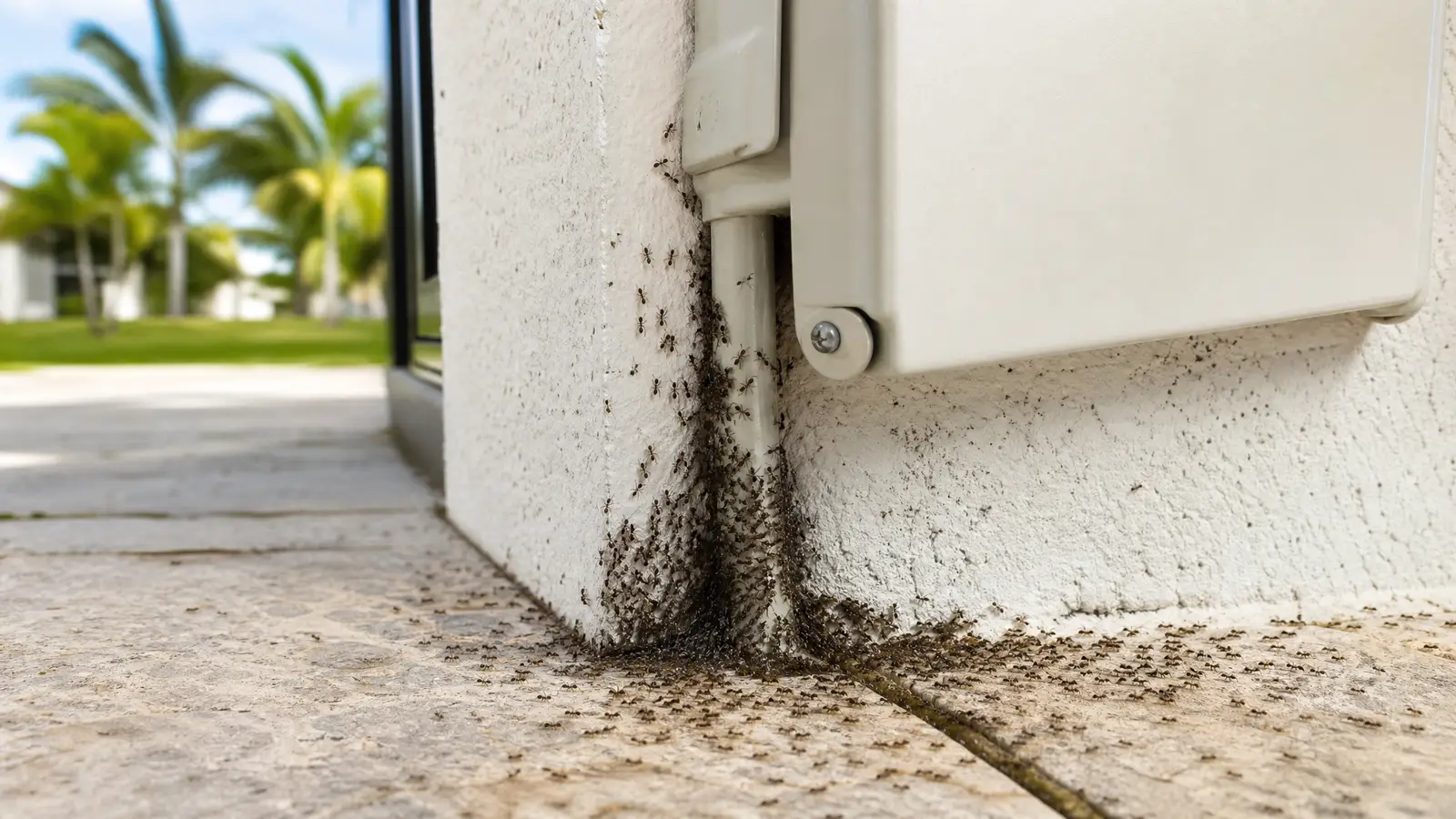 Caribbean Crazy Ants: The Florida Ant That Shorts Out Electronics editorial photograph in a South Florida home or yard