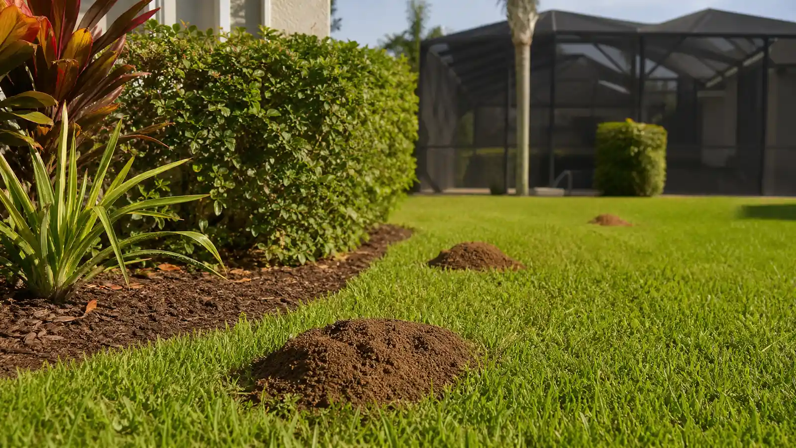 Fire Ants in Your Florida Yard: Mounds, Stings and Control editorial photograph in a South Florida home or yard