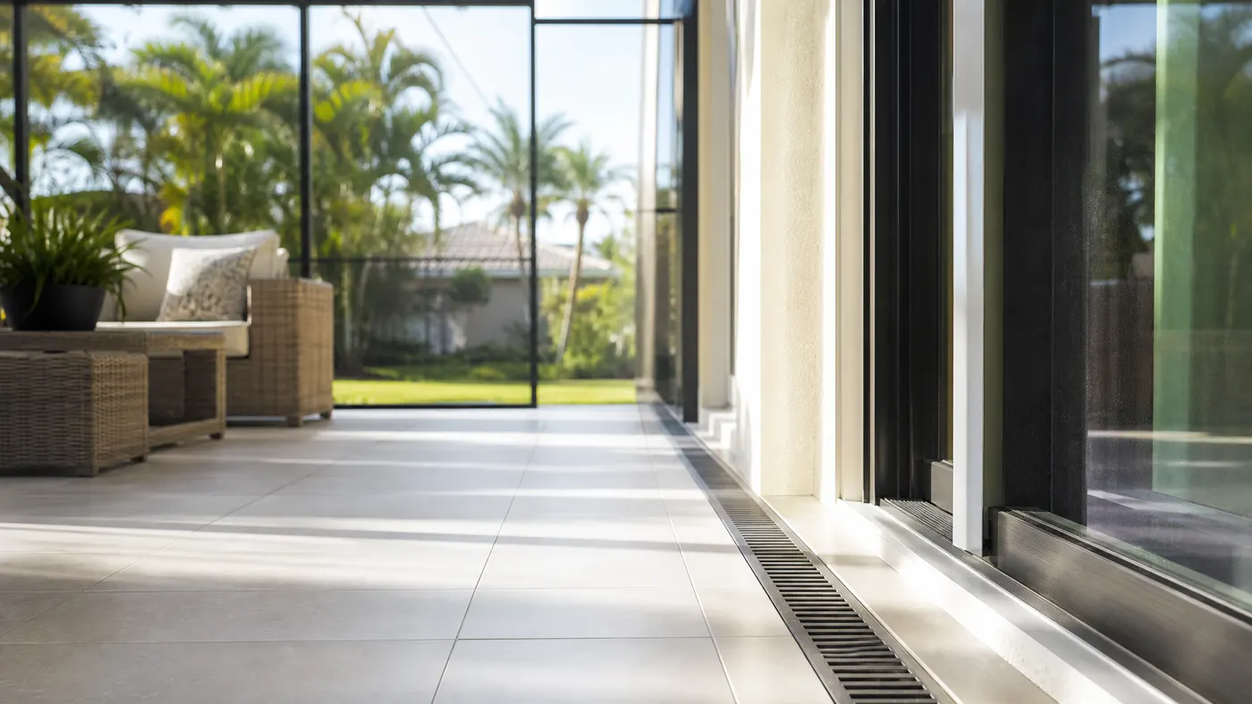 A clean, bright South Florida patio